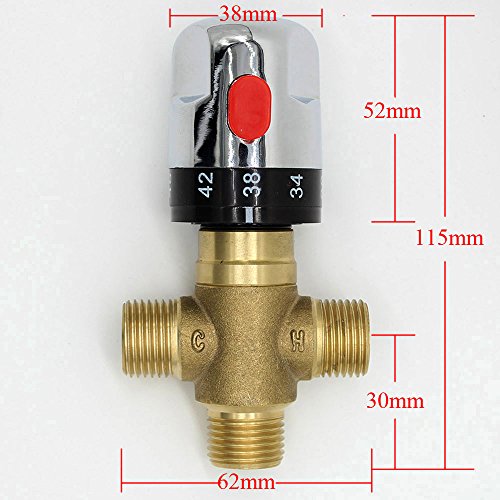 laton cobre mezclar agua fria caliente para grifo mezclador termostatico valvula de ducha calentador de agua solar