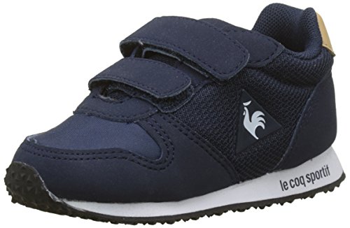 LE COQ SPORTIF Alpha Inf Sport, Botas Unisex niños, Beige (Dress Blue/Croissant Bleu), 21 EU