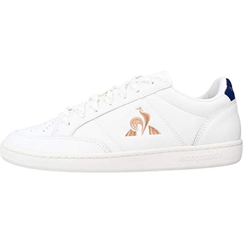 Le Coq Sportif Court Clay W, Zapatillas Mujer, Optical White/Estate Blue, 38 EU