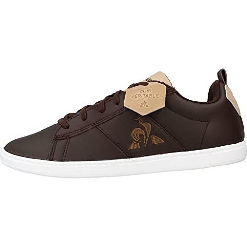 Le Coq Sportif COURTCLASSIC GS, Zapatillas Deportivas, Chocolate Brown/Croissant, 37 EU