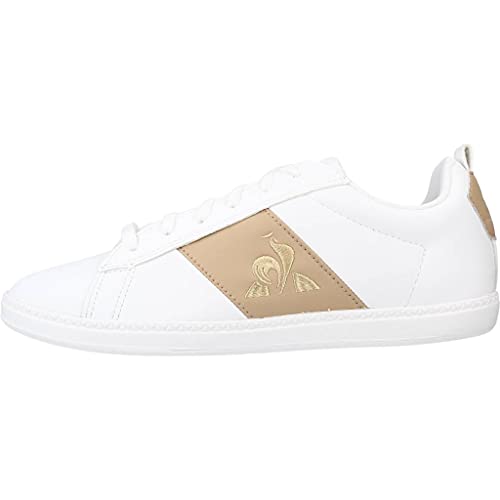 Le Coq Sportif COURTCLASSIC GS, Zapatillas Deportivas Unisex Adulto, Optical White/Croissant, 39 EU