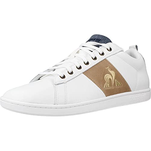 Le Coq Sportif Courtclassic, Zapatillas Deportivas Hombre, Optical White/Tan, 44 EU