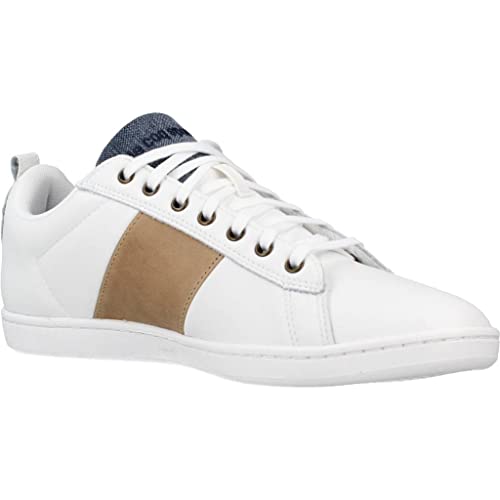 Le Coq Sportif Courtclassic, Zapatillas Deportivas Hombre, Optical White/Tan, 44 EU