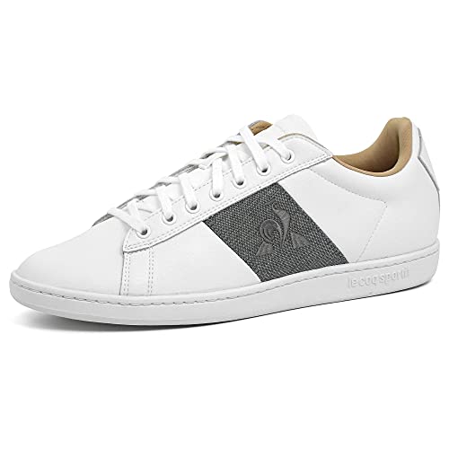 Le Coq Sportif COURTCLASSIC, Zapatillas Hombre, Optical White/Grey Denim, 42 EU