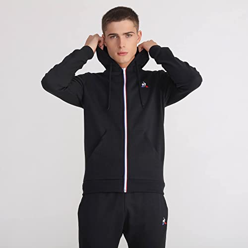 Le Coq Sportif ESS FZ Hoody N°2 Sudadera, Hombre, Black, XS