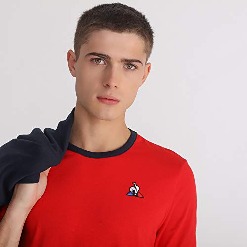 Le Coq Sportif ESS tee SS Bicolore N°1 M Camiseta, Hombre, Pur Rouge, XS