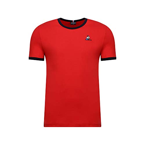 Le Coq Sportif ESS tee SS Bicolore N°1 M Camiseta, Hombre, Pur Rouge, XS