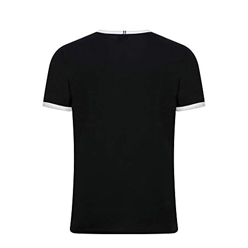 Le Coq Sportif ESS tee SS N°3 M Camiseta, Hombre, Black/New Opt.White, L