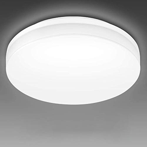 LE Plafón LED Techo 15W, Lámpara Techo para Baño IP54 Impermeable Super Brillante 1500LM 5000k Equivalente a 100W Lámpara Incandescente LED de Techo Luz de Techo Blanco Frío para Baño, Cocina, Balcón
