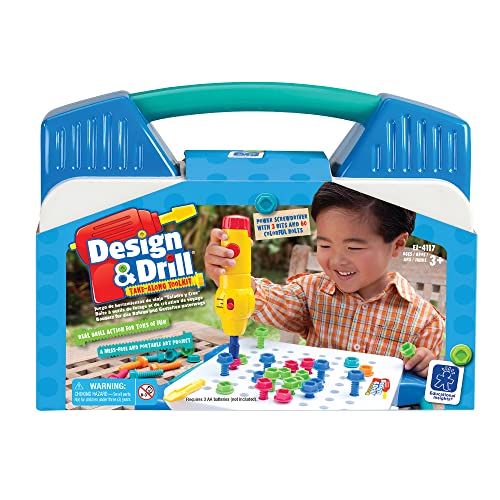 Learning Resources- Kit de Herramientas portátil Design & Drill, Color (EI-4117)