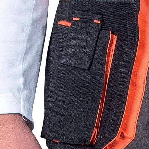 Leber&Hollman LH-FMN-T_SBP54 - Pantalones protectores, talla 54, color azul acero, negro y naranja