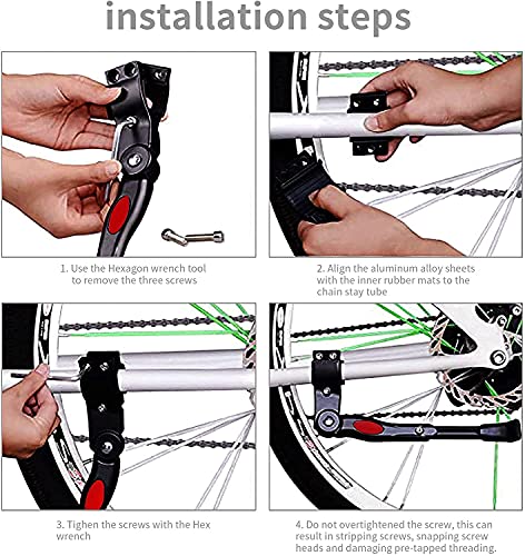 LEcylankEr Pata de Cabra Bicicleta para 24/26/28,Portabicicletas con Base de Goma Antideslizante de Aleación de Aluminio para Bicicletas de Montaña,Bicicletas de Carretera,Bicicletas Plegables