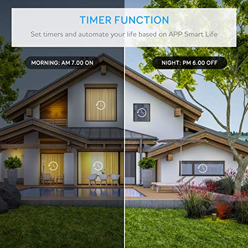 【LED Controlable】 Interruptor Persiana Wifi, Etersky Interruptor Inteligente Control de APP y Voz Compatible con Alexa y Google Home Interruptor de Reloj para Motor Persiana Tubular, 2 Piezas