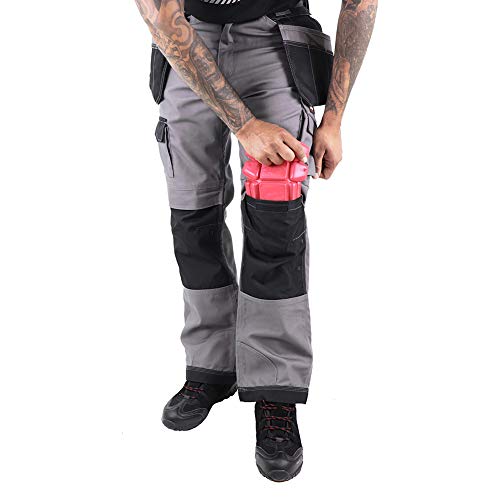Lee Cooper Workwear 210 Cargo - Pantalones para hombre, color grey/black, talla 42