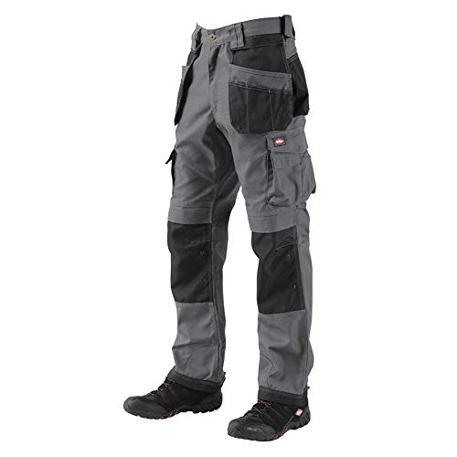 Lee Cooper Workwear 210 Cargo - Pantalones para hombre, color grey/black, talla 42