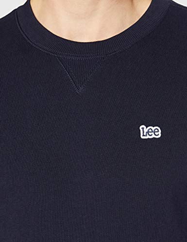 Lee Plain Crew SWS Sudadera, Midnight Navy, XXXXXL para Hombre