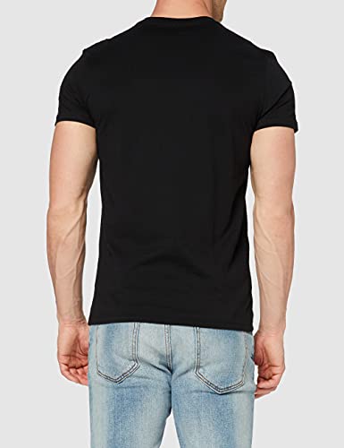 Lee Twin Pack Crew T-Shirts Hombre, Negro, X-Large