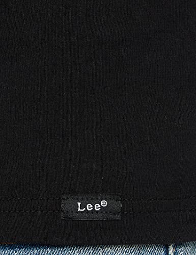 Lee Twin Pack Crew T-Shirts Hombre, Negro, X-Large