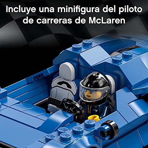 LEGO 76902 Speed Champions McLaren Elva, Coche Deportivo de Juguete para Construir con Mini Figura de Piloto de Carreras