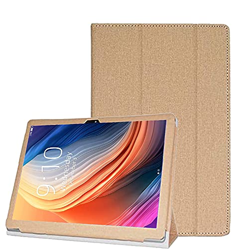 LEHEE Funda para Chuwi Hipad Plus, Slim PU Cuero Protectora Carcasa con Función de Soporte Cover Case para Chuwi Hipad Plus 11 Pulgada, Oro