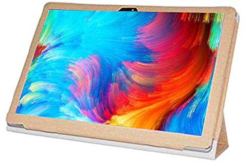 LEHEE Funda para Chuwi HiPad X, Slim PU Cuero Protectora Carcasa con Función de Soporte Cover Case para Chuwi HiPad X, Oro