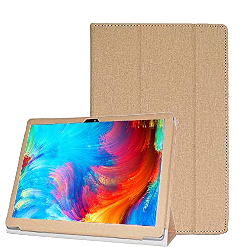 LEHEE Funda para Chuwi HiPad X, Slim PU Cuero Protectora Carcasa con Función de Soporte Cover Case para Chuwi HiPad X, Oro