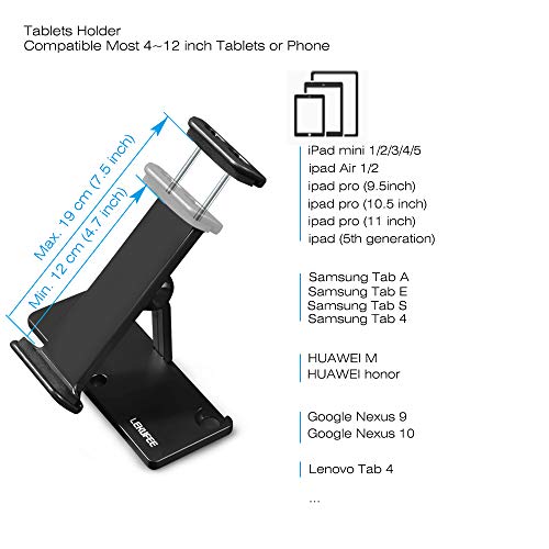 LEKUFEE Soporte de Tableta Plegable de Aleación de Aluminio Ligero para dji Mavic Mini/Mavic 2 Pro/Mavic 2 Zoom/Mavic Pro Platinum/Mavic Air/dji Spark Control Remoto