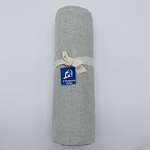 L'EMPORIO_CASA - Funda para sofá de tela de color liso de tela robusta gruesa de algodón de Panamá, 160 x 260 – 260 x 280 – 360 x 280 cm