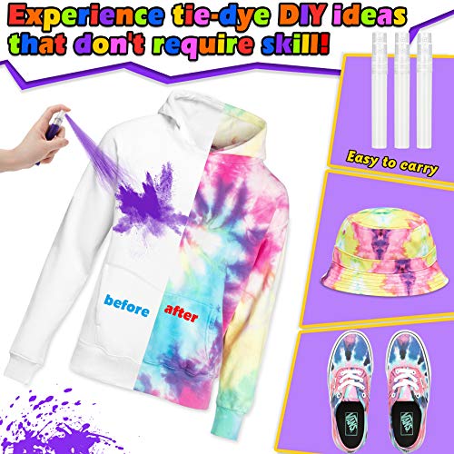 lenbest 208 PCS Tie Dye Kit, 24 Colores Tie Dye DIY Kit, 100 Ml Tinta Teñido Anudado para Teñir Telas, Kit de Pintura Textil de Ropa de Moda DIY, Arte Creativa y Artesanía para Adulto y Niño