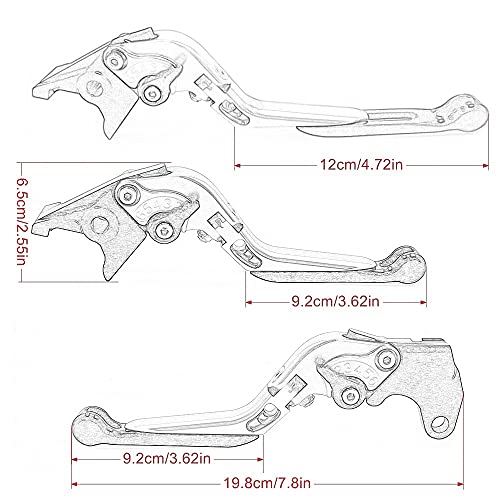 Levier de frein Moto para B-M-W C400X C400 X C 400X 2018-2022 Barra De Manija Extensible Plegable para Motocicleta Empuñadura De Mano Embrague De Freno Plegable Ajustable (Color : G)