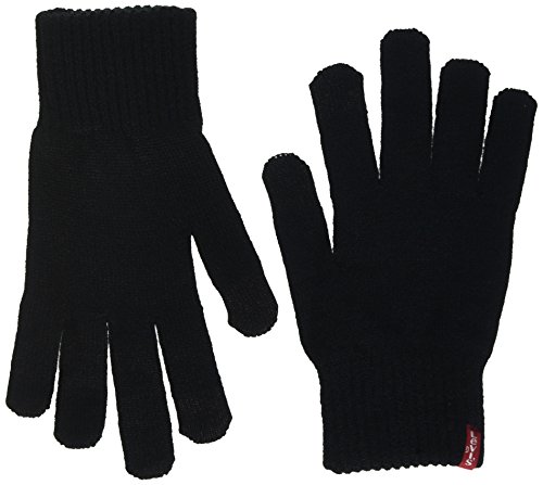 Levi's Ben Touch Screen Gloves Guantes, Negro (R Black 59), Medium para Mujer