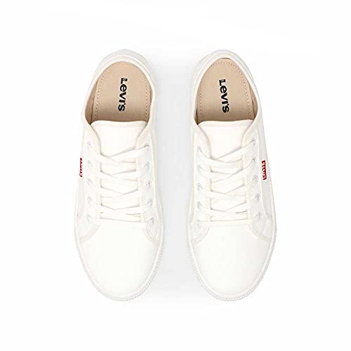 Levi's Malibu Beach S, Sneakers Mujer, Regular White, 39 EU