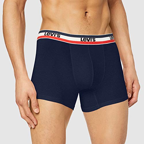 Levi's Sportswear Logo Boxers Briefs Cierre, azul oscuro, M (Pack de 2) para Hombre