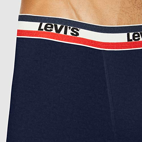 Levi's Sportswear Logo Boxers Briefs Cierre, azul oscuro, M (Pack de 2) para Hombre