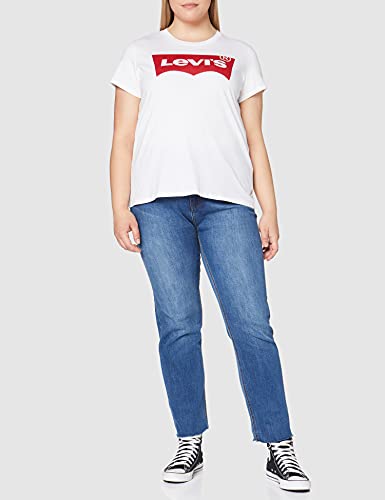 Levi's The Perfect tee Camiseta, L Batwing White, M para Mujer