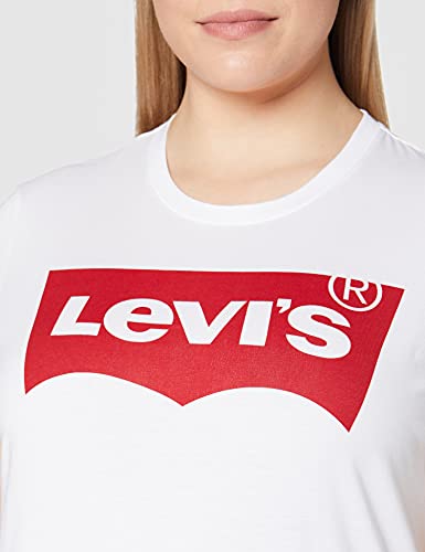 Levi's The Perfect tee Camiseta, L Batwing White, M para Mujer