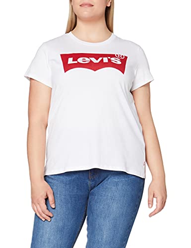 Levi's The Perfect tee Camiseta, L Batwing White, M para Mujer