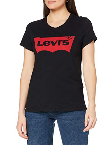 Levi's The Perfect tee Camiseta, Mineral Black, S para Mujer