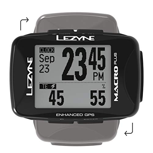 LEZYNE Macro Plus hrsc - Contador GPS para Bicicleta de montaña, Unisex, Color Negro, Talla única