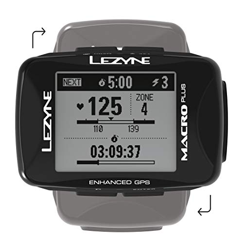 LEZYNE Macro Plus hrsc - Contador GPS para Bicicleta de montaña, Unisex, Color Negro, Talla única