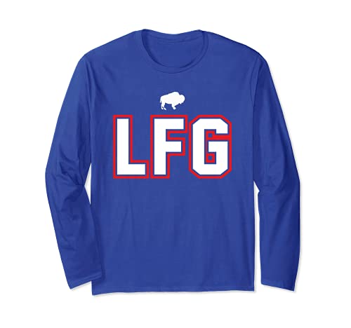 LFG - Lets F-ing Go! Buffalo NY fútbol fans colores del equipo wny Manga Larga