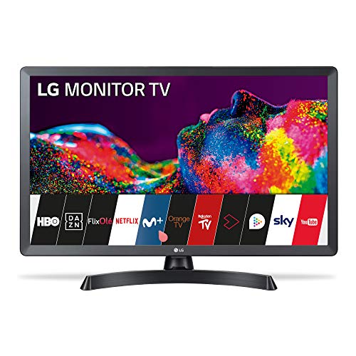 LG 28TN515S-PZ - Monitor Smart TV de 70 cm (28") con Pantalla LED HD (1366 x 768, 16:9, DVB-T2/C/S2, WiFi, 5 ms, 250 CD/m2, 5 M:1, Miracast, 10 W, 1 x HDMI 1.3, 1 x USB 2.0), Color Negro