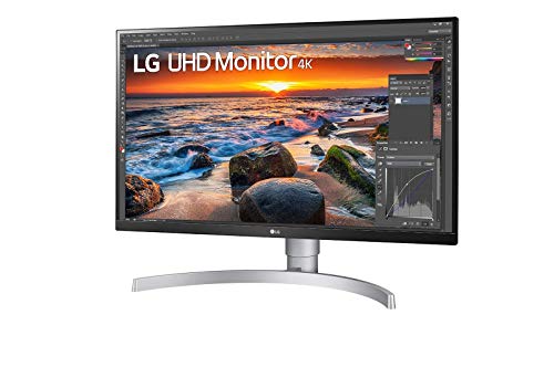 LG - Monitor 27UN83A-W UHD para diseño (Panel IPS: a 3840x2160, 350nit, 1000:1, sRGB >99%); diag. 68.4 cm (27"); entradas: HDMI x2, DP x1, USB-C x1, USB-A x2, Blanco