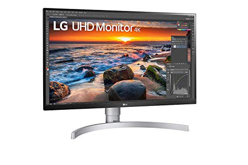 LG - Monitor 27UN83A-W UHD para diseño (Panel IPS: a 3840x2160, 350nit, 1000:1, sRGB >99%); diag. 68.4 cm (27"); entradas: HDMI x2, DP x1, USB-C x1, USB-A x2, Blanco