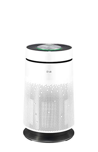 LG PURICARE 360 SINGLE AS60GDWV0 - Purificador de aire 360º con filtro HEPA 13, WiFi, ThinQ, Ionizador Plasmaster, Sensor calidad del aire y gases y función Clean Booster - Color Blanco