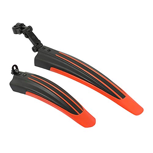 LIANYG Bicicleta Guardabarros Bike Mudguard Frente Trasero 2X Montaña Bicicleta Splash Fender Guard Frente Trasero Mudguard para 20-26 Pulgadas 276 (Color : Orange)