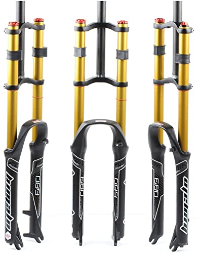 LILIXINGSH Horquilla de Bicicleta MTB Forks Tenedor de Bicicletas Mountain Bike Suspension Fork MTB 26/27.5/29 Pulgadas, Viaje 130 mm Doble Hombro Doble Rappel Rappelling Amortiguador Amortiguador