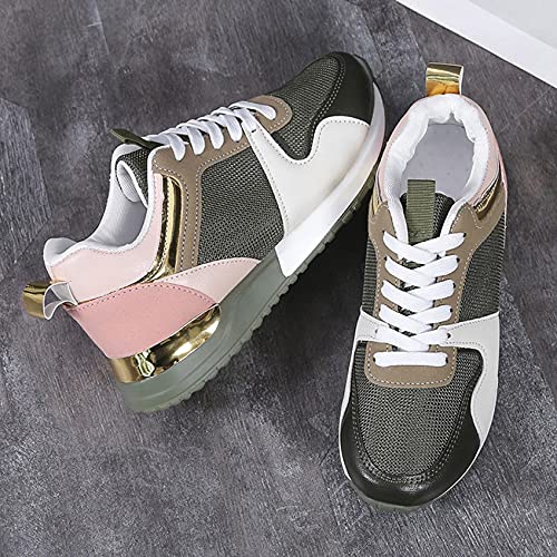 Lilygodx Zapatillas Pareja Verano de Deporte Hombre Mujer Ligero Respirable Running Bambas Calzado Deportivo Andar Sneakers Gimnasio Casuales Fitness Outdoor Antideslizante Verde