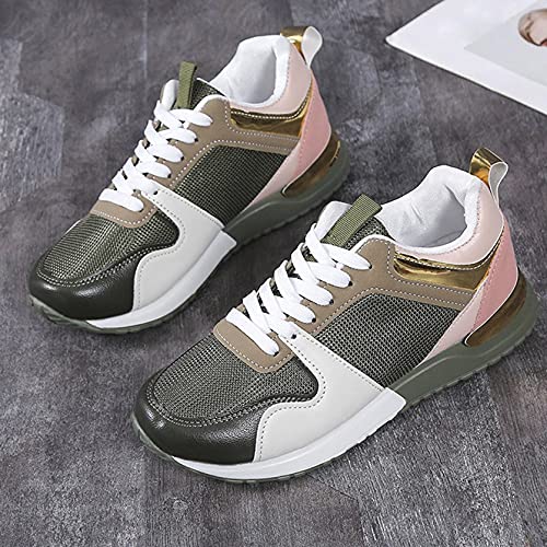 Lilygodx Zapatillas Pareja Verano de Deporte Hombre Mujer Ligero Respirable Running Bambas Calzado Deportivo Andar Sneakers Gimnasio Casuales Fitness Outdoor Antideslizante Verde