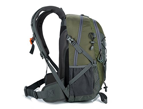 Lily's Locker - Mujer y Hombre 30L Mochila con Múltiples Almacenamiento Compartimiento para Senderismo Camping Viajes Montañismo Trekking o Escuela 29 x50 x18CM (Armygreen)